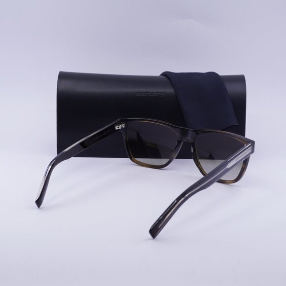 Saint Laurent SL619 005 Square Sunglasses - Havana/Brown - Picture 10 of 10